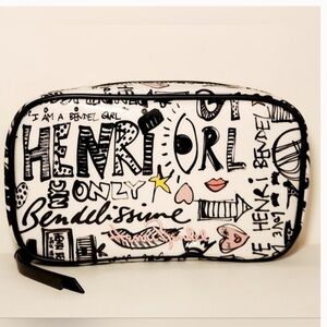 New Henri Bendel West 57th Graffiti Print Travel Jewelry Case.
